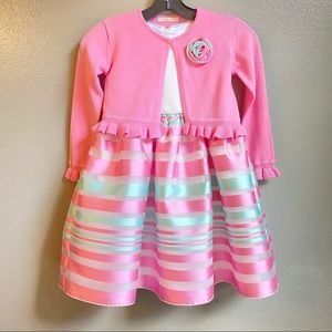 Girls American Princess Stripe Dress Set